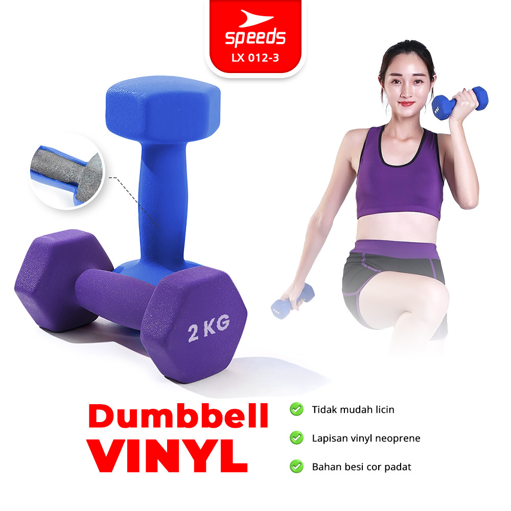 SPEEDS Barbel Vinyl Neoprene Mini 2kg 012-3