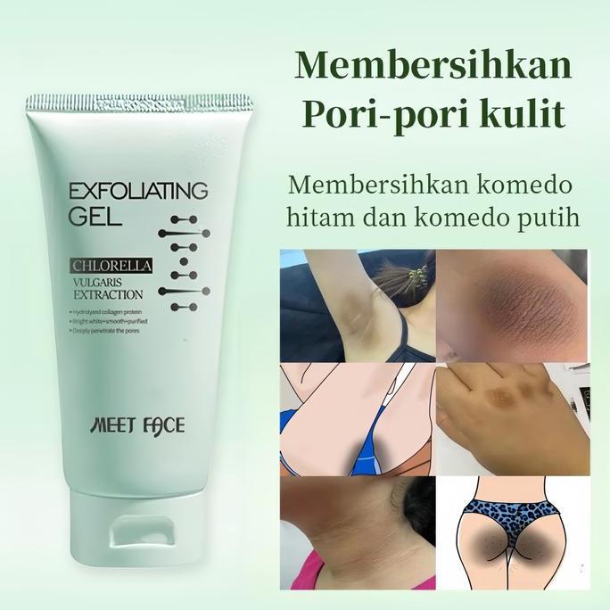 1kondangjayabadi - Pengiriman DiskritMEETFACE Gel Pengelupasan Kulit Ekstrak Herba 50g - Scrub Wajah