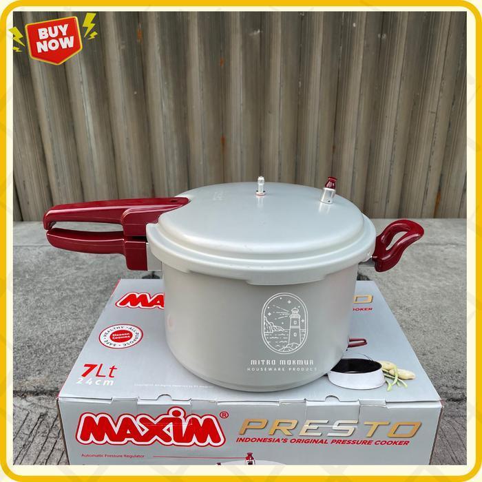 (Termurah) Maxim Presto 4 - 7 - 12 Liter Panci Presto Kukus Panci Serbaguna Maxim Bestseller