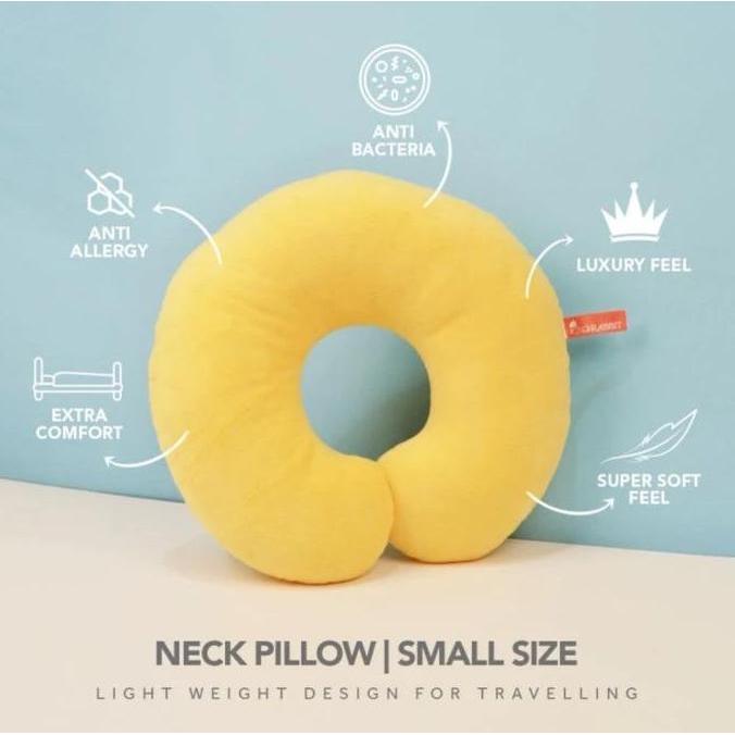King Rabbit Neck Pillow Bantal Leher Travel