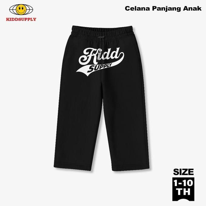 KiddSupply Celana Panjang Fleece Anak Bold League | Celana Baggy Fleece Anak Skena | KD-LPF003 (TERB