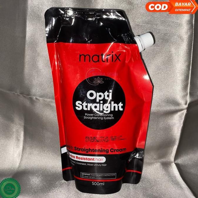 Opti Straight 500ml Matrix Pelurus Rambut Smoothing Satuan Step 1 Step 2 Resistant Extra Resistant N