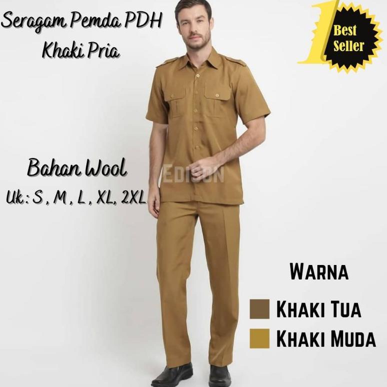 Bagus Seragam Pns Kheki Pria Setelan Baju Kheki Pemda Pria Seragam Pns Pemda Seragam Pns Pemkot Sera