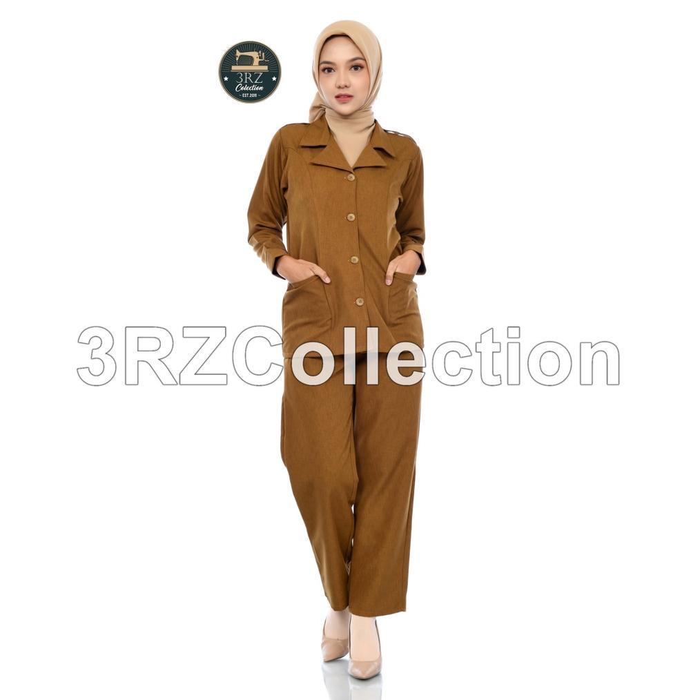 New Baju Dinas Pns Wanita Seragam Pns Pemda Wanita Setelan Celana Khaki Tua Khaki Muda Pemda Wanita