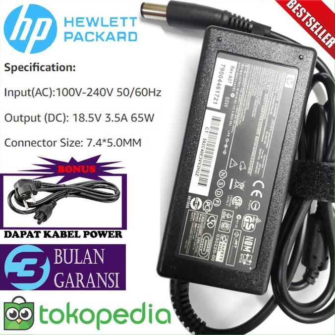 BEBAS ONGKIR - Adaptor Charger Original Laptop HP Compaq CQ430 CQ431 420 430 431