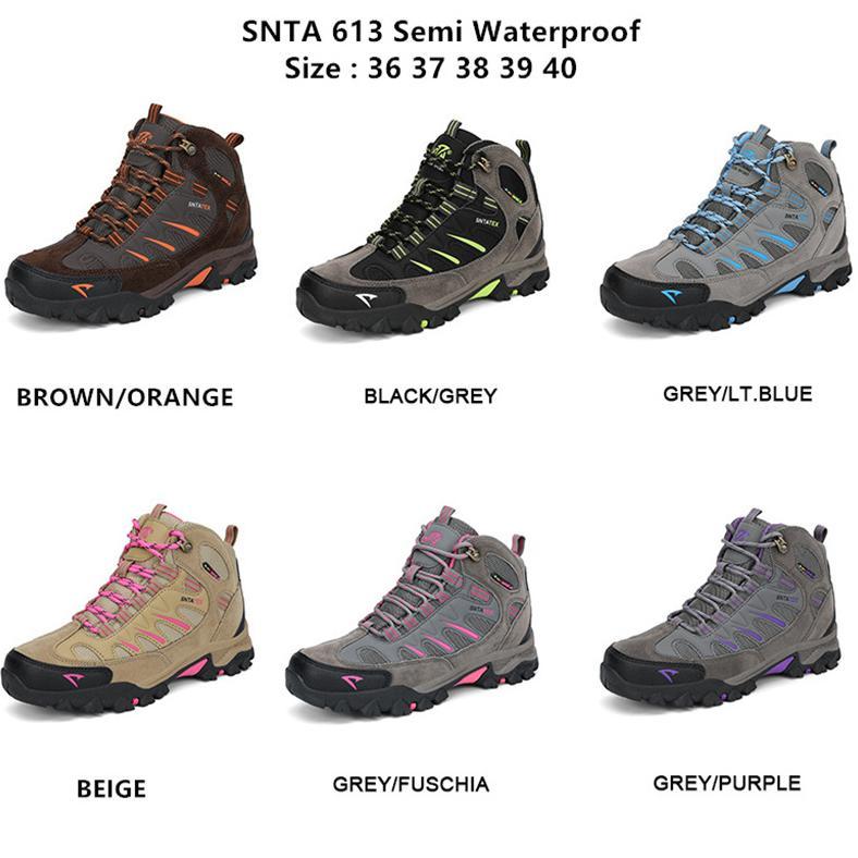 Official Sepatu Gunung Wanita Snta 611 / 613  Grey Fuschia  - Free Tali Cadangan 36 37 38 39 40 2026