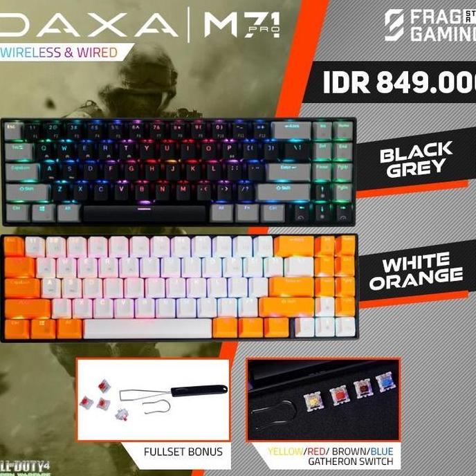 TERBARU - Rexus Daxa M71PRO / M71 PRO Bluetooth Wireless Mechanical Keyboard