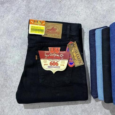 Garansi Celana Jeans Panjang Pria Lea 606 Standar Reguler Basic Original Hight Quality Size 28 - 44
