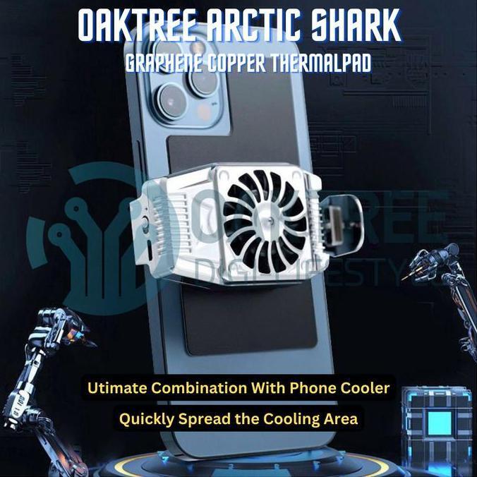 Potere- Oaktree Arctic Shark Heatsink Graphene Copper Pad Pendingin