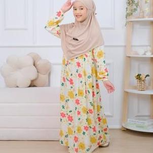 NEW CIARA DRESS GAMIS MUSLIM ANAK PEREMPUN SET KERUDUNG BERGO BAJU WANITA ORI