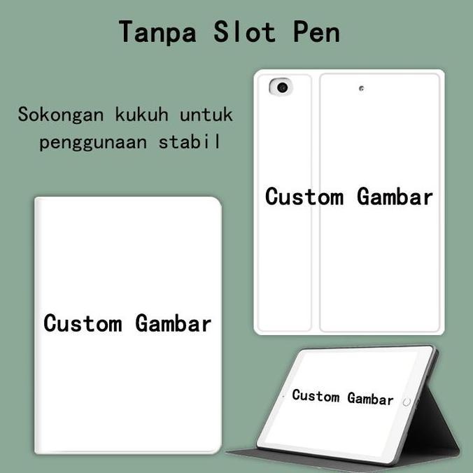 Custom GambarDesain Pribadi Pilihan Gambar Case ipad Gen 10 Case With Slot Pena for iPad Air7 Air 6 