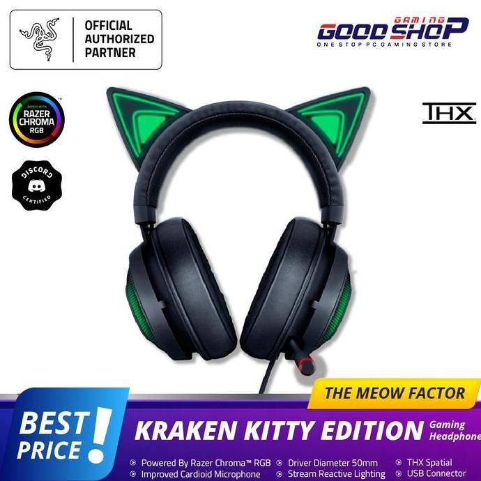 NEW RAZER KRAKEN KITTY EDITION - GAMING HEADSET ORI