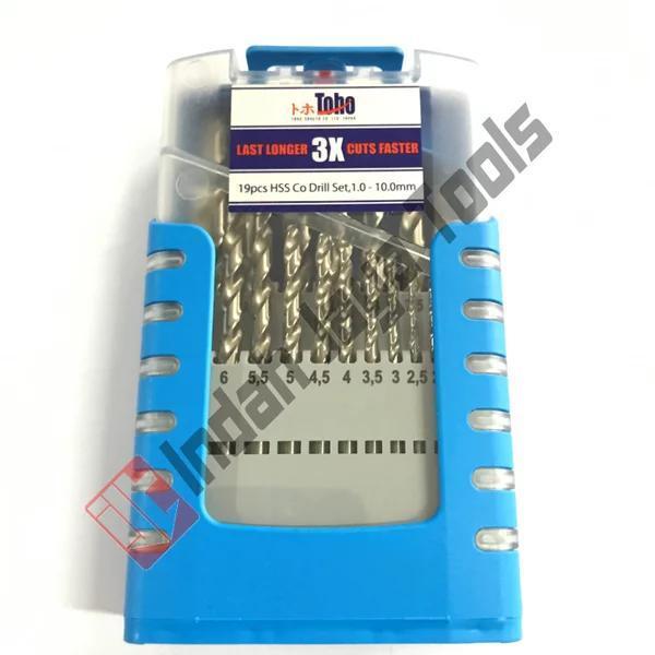 Mata Bor Set Toho 19 Pcs - Besi Stainless Hss Cobalt New Stok