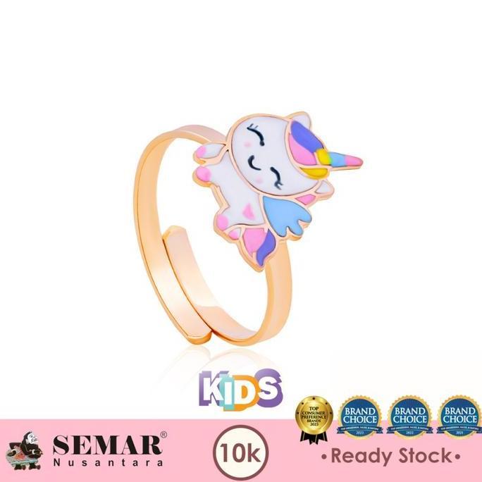 rambitshop5 - cincin emas anak baby colour little unicorn gold 10k semar nusantara