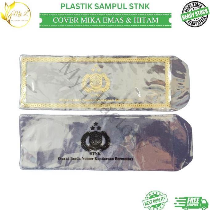 Sampul STNK Bahan Plastik Mika Tebal Gold dan Hitam