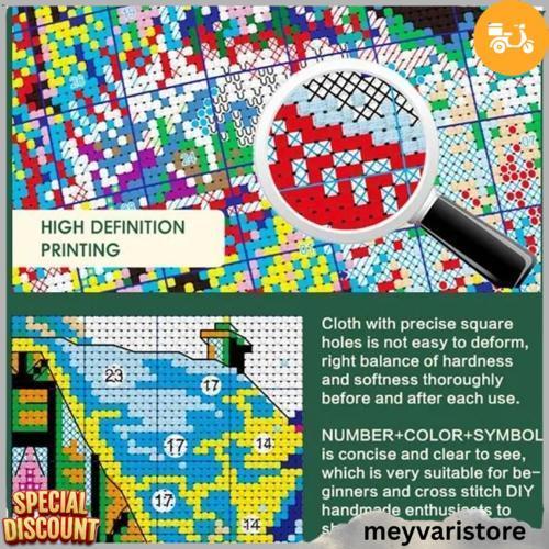 Set Lengkap Cross Stitch 11Ct 14Ct / Kristik Paket Lengkap, Kristik Modern Paket Lengkap Kristik Uku