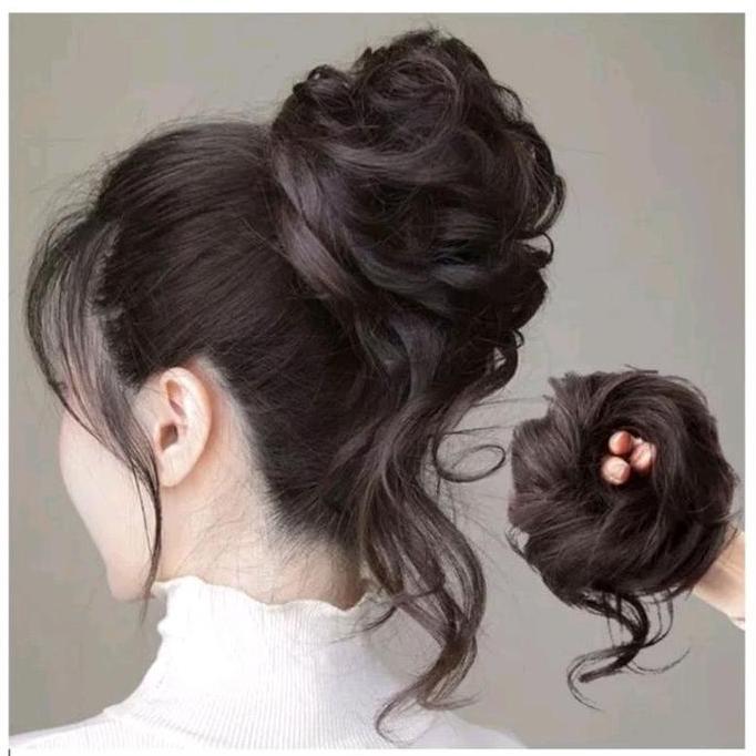 IKAT RAMBUT MODEL WIG SANGGUL CEPOL MESSY CURLY HAIR KOREAN STYLE RAMBUT PALSU KERITING ELEGANT PENA