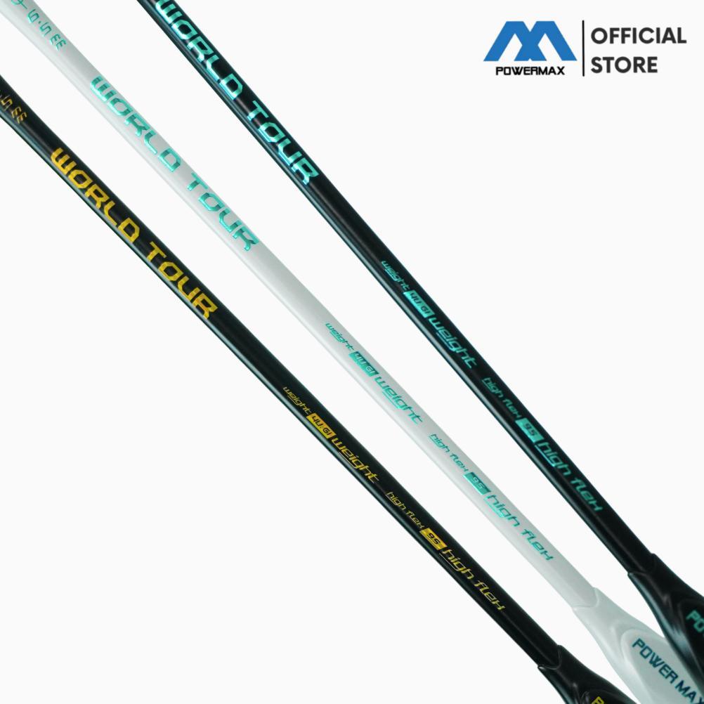 HOT DEALS POWERMAX Raket Badminton World Tour 4U 36 Lbs Ultra High Modulus Carbon Graphite Ringan Al