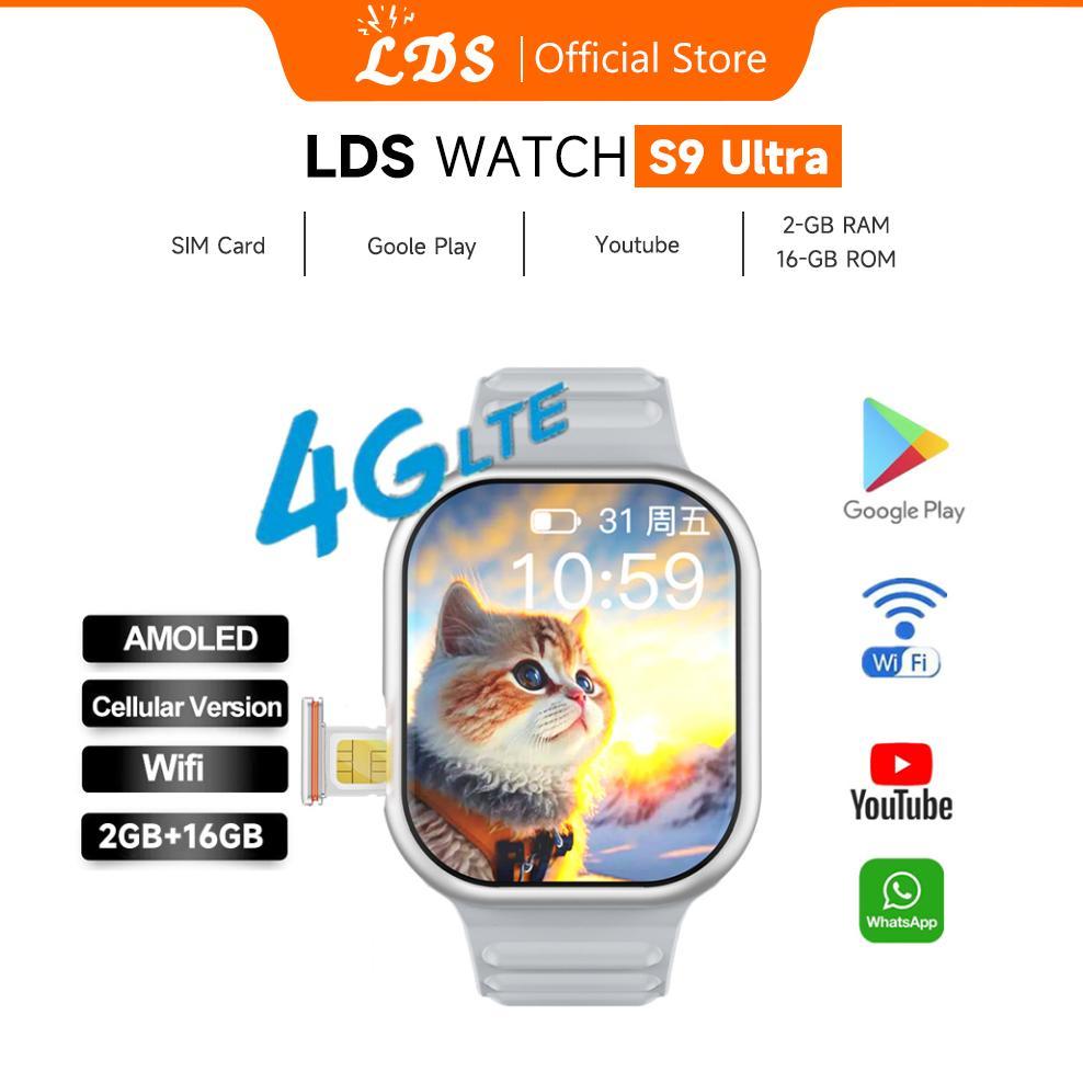 Hot [4G Sim Card] Lds Smartwatch S9 Ultra 4G & 5G | Ram 4 / 64Gb | Sim Card | Bisa Nonton Youtube | 