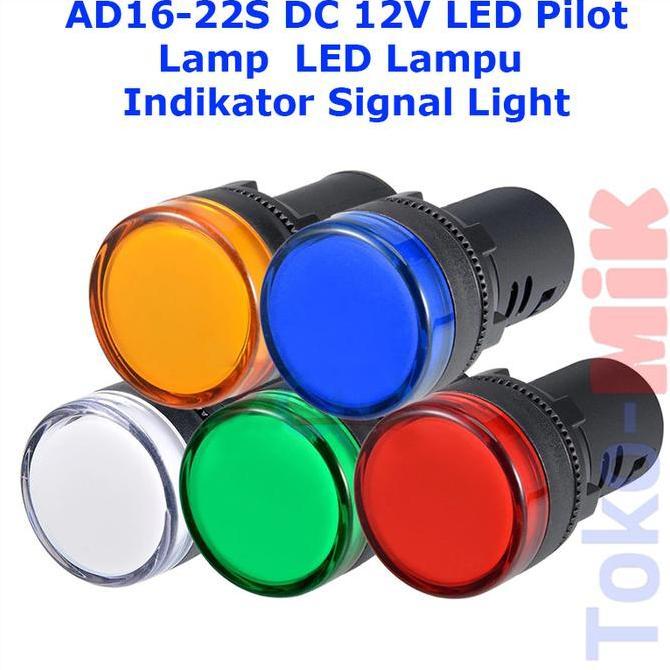 Ad16-22S Dc 12V Led Pilot Lamp Led Lampu Indikator Signal Light