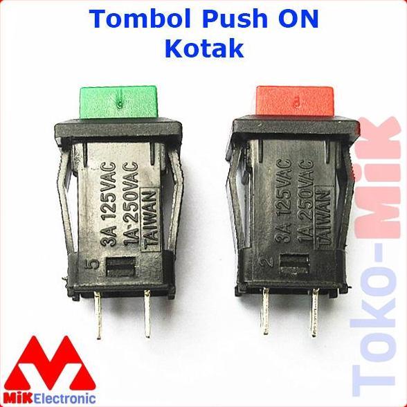 Tombol Push On / Saklar Tombol Tekan / Push Button Switch