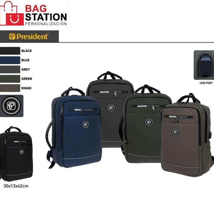 BACKPACK PRESIDENT USB PORT ORINAL TAS RANSEL LAPTOP PRESIDENT TAS OUTDOOR TAS SEKOLAH TAS PUNGGUNG 