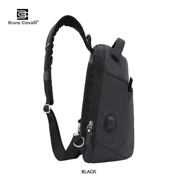 Bruno Cavalli Tas Selempang Pria Black Box Mark III Desn Anti Maling & Water Proof 36204
