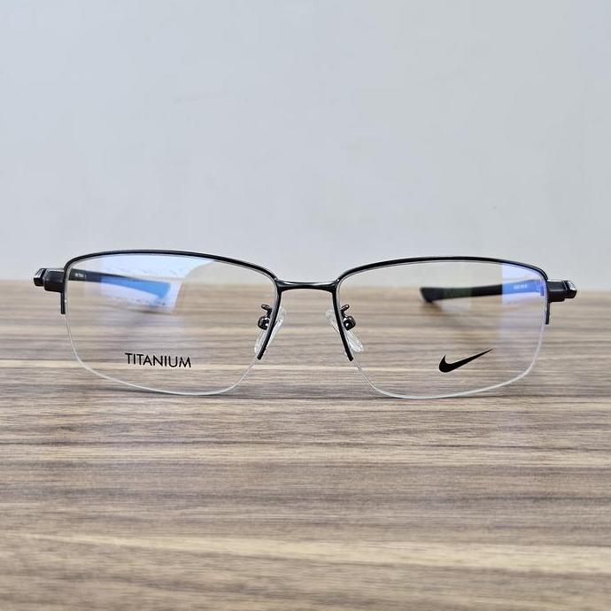 Grosir Frame Kacamata Pria Wanita Sporty Kotak Half Frame Nike 2107 58 Half Frame Gunmetal