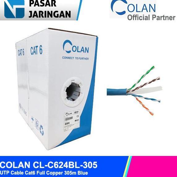 Murah Colan Utp Cable Cat6 Full Copper 305Mtr Blue Full Tembaga Murni