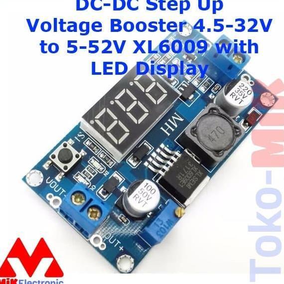 Dc-Dc Step Up Voltage Booster Xl6009 Led Display Volt Meter