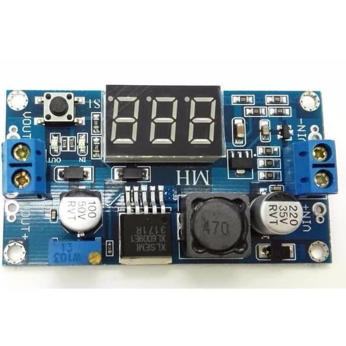 dc-dc step up voltage booster xl6009 led display volt meter
