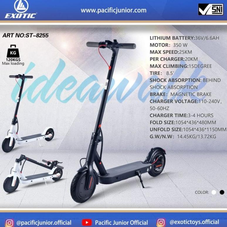 Scuter Listrik Exotic ST-8255 Dilipat 25km/jam