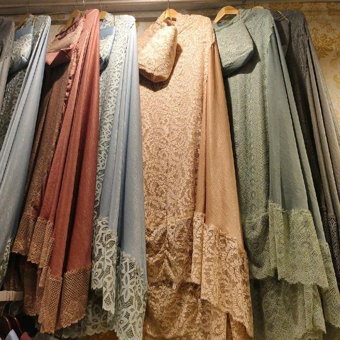 MUKENA SUTRA  SANTORINI PREMIUM RENDA IMPORT BKK