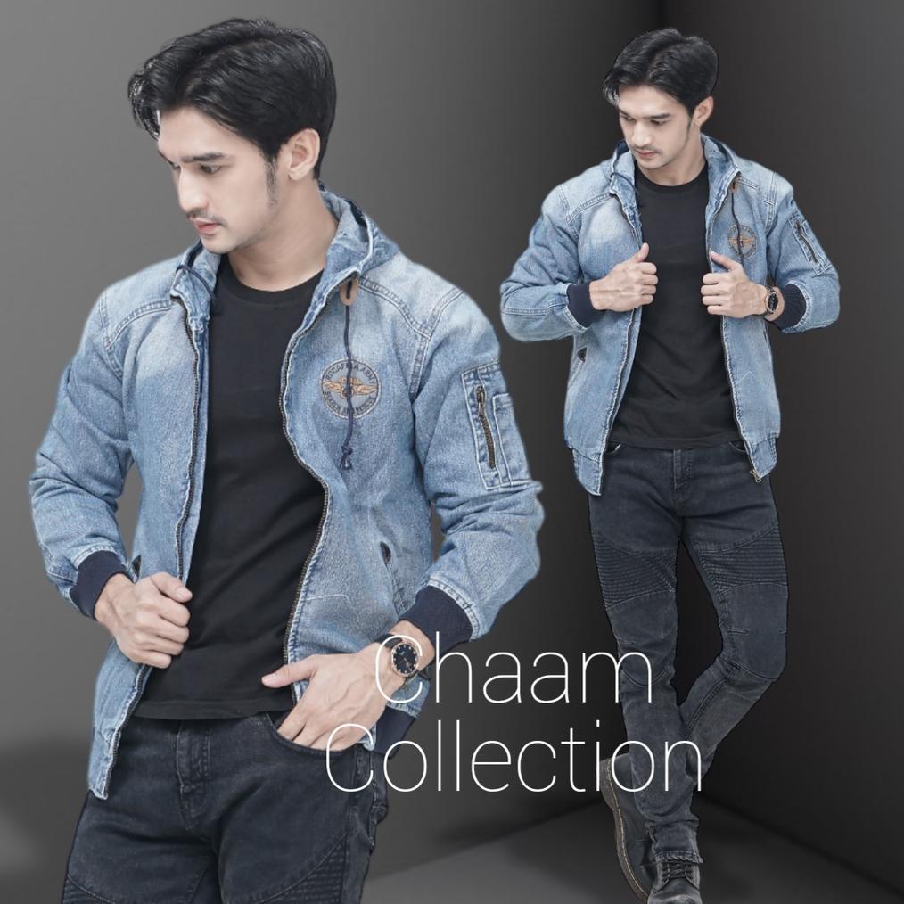 Terbaru [Cod]Jaket Jeans Denim Kupluk|Jaket Casual Pria|Jaket Denim Pria |Jaket Bomber Jeans Topi