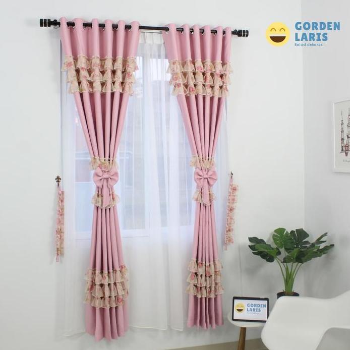 Gorden minimalis blackout / Rubix rumah poni jendela utama pintu kamar jendela kamar gordyn hordeng 