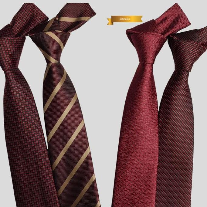 dasi pria dasi formal merah maroon dasi panjang kwalitas premium