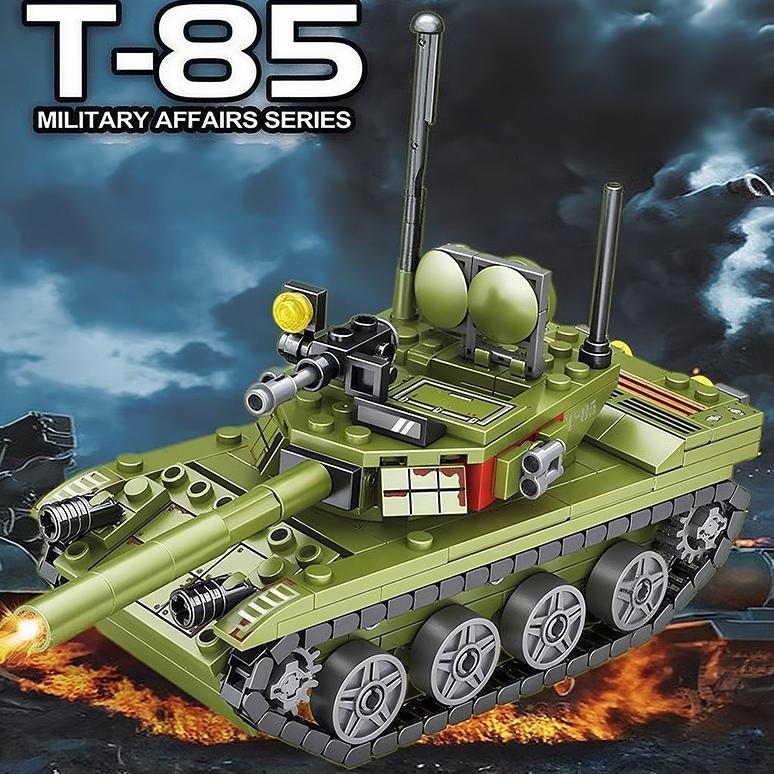 PROMO ZHEGAO 1032Pcs Brick Tank Tempur Militer Model Block Brick Partikel Besar Mainan Tank Anak Lak