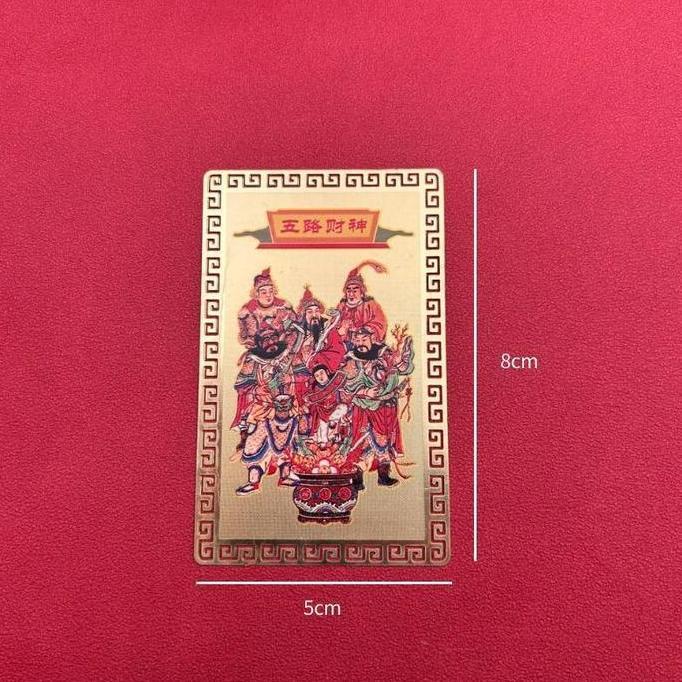 Cina Feng Shui Kuningan Plat Kui Jin Hu Mengundang Kekayaan dan Kedermawanan Lima Dewa Wu Lu Cai She