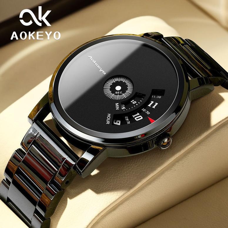 Hot Aokeyo S230 Jam Tangan Pria Anti Air Ori Luxury Bisnis Jam Tangan Pria Stainless Steel Jam Tanga