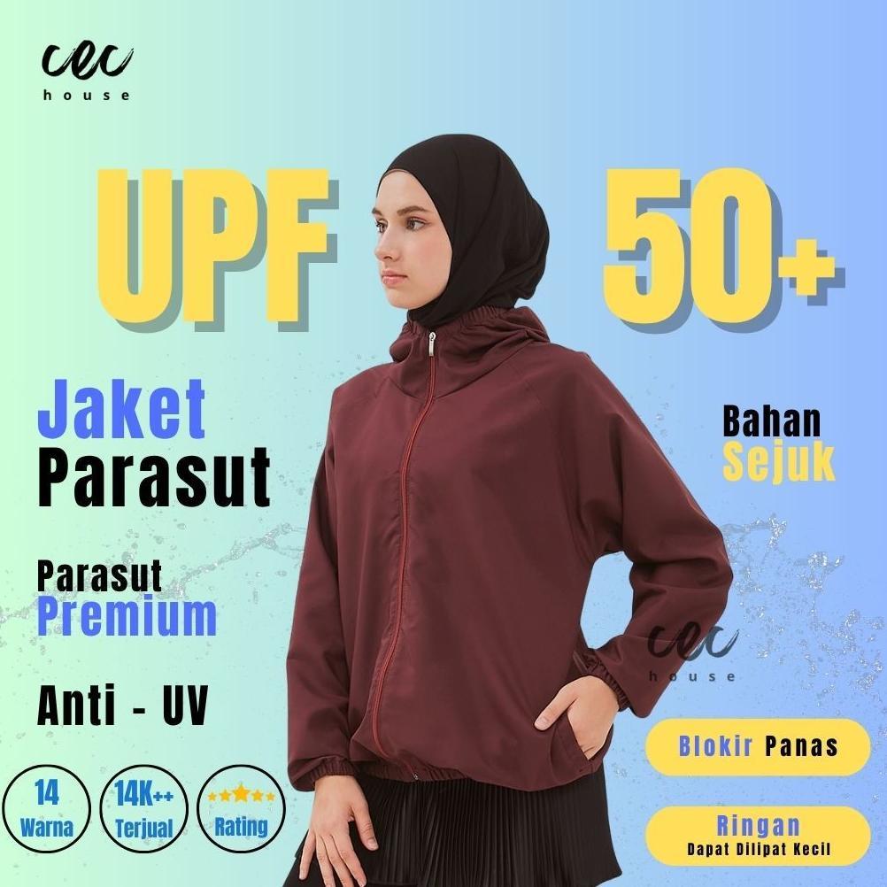 PREMIUM JAKET OLAHRAGA PARASUT POLOS PRIA/WANITA MIRIP UNIQLO, UV PROTECTION, WINDBREAKER, SAUNA SUI