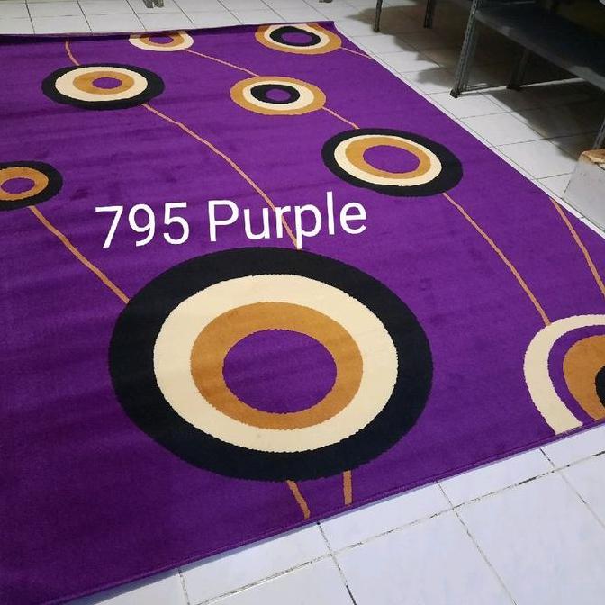 Karpet Permadani Besar Jumbo Ungu Purple Violet Momento Moderno 210x310 cm