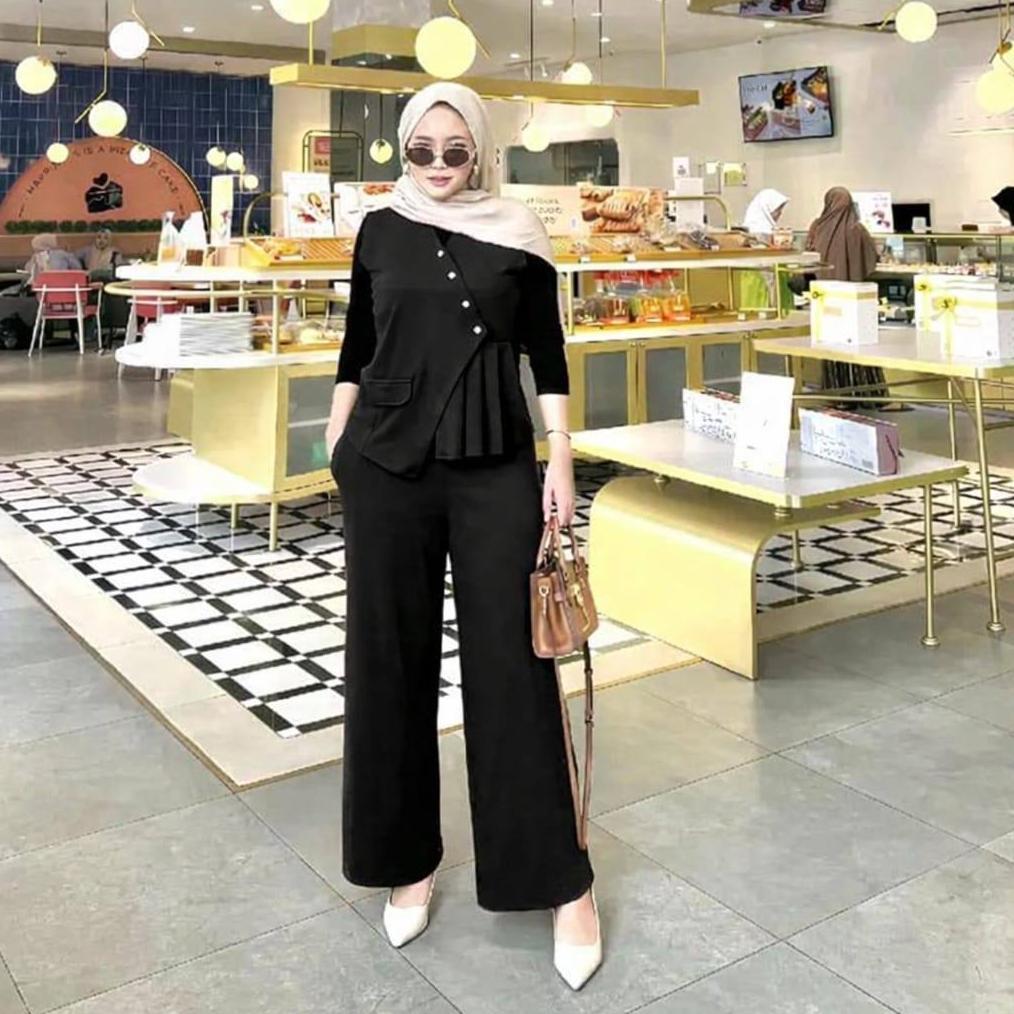 original rachel set celana +rompi - bestiie fashion - setelan knit premium - vest set celana - atasa