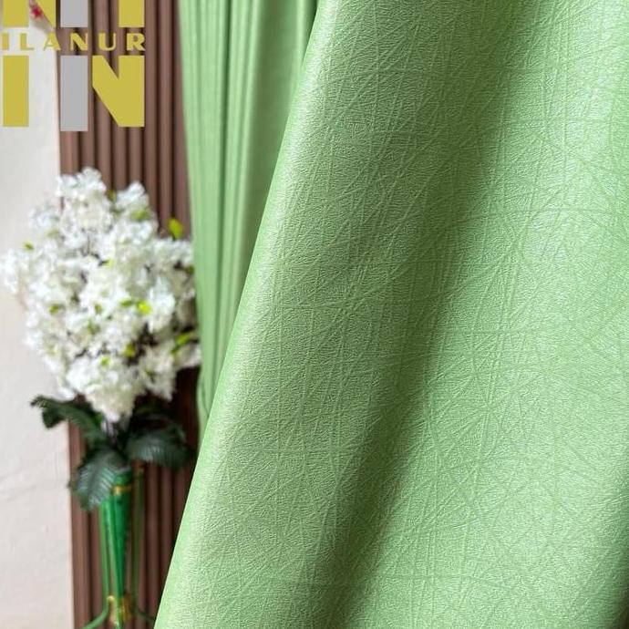 GORDEN JENDELA MINIMALIS 90% BLACKOUT WARNA HIJAU MINT DOFF