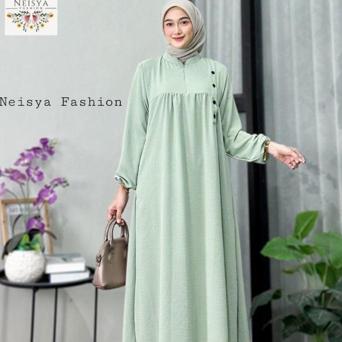 Grade Ori Neisya - Gamis Premium Naira Gamis Terbaru Gamis Crinkle Airflow Dress Kekinian