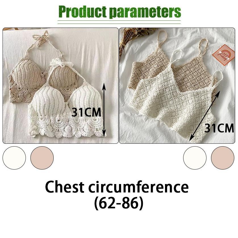 Bh Rajut Pantai / Bra Rajut / Atasan Wanita Baju Pantai /  Sexy Lace Crochet Tank Top