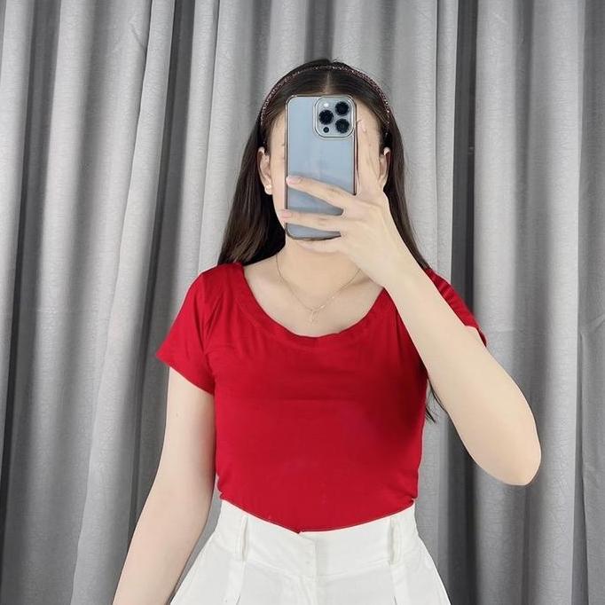 Crop top polos 1260 | Atasan crop top Rayon Wanita