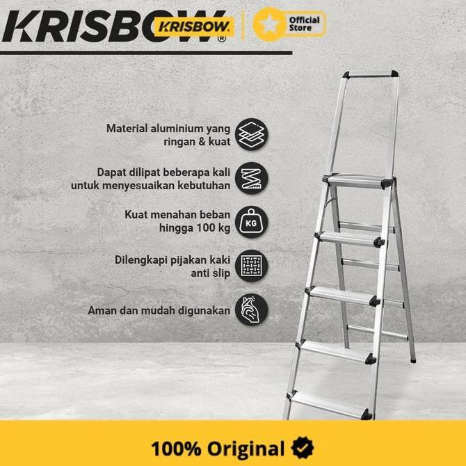 KRISBOW TANGGA LIPAT ALUMINIUM 4 STEP