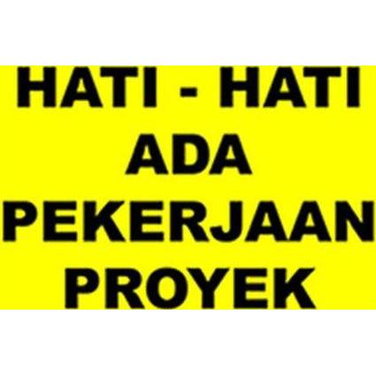 Rambu Hati-Hati Kurangi Kecepatan Ada Pekerjaan Proyek. Ukr. 80 x 60cm