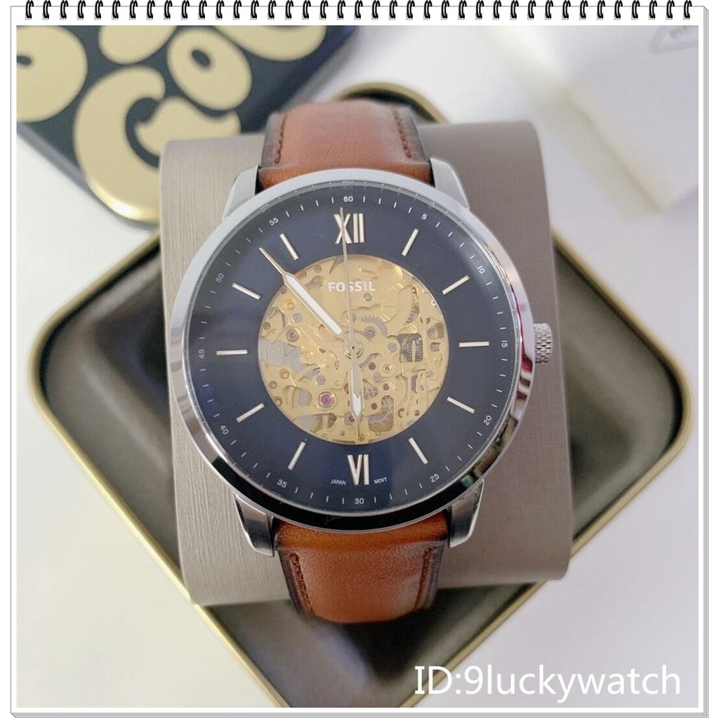 Fossil Men's Automatic skeleton analog watch gentleman dress watch.ME3160