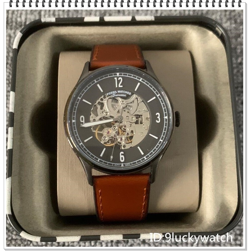 Fossil men's automatic skeleton watch selfwinding formal dress watch ME3178